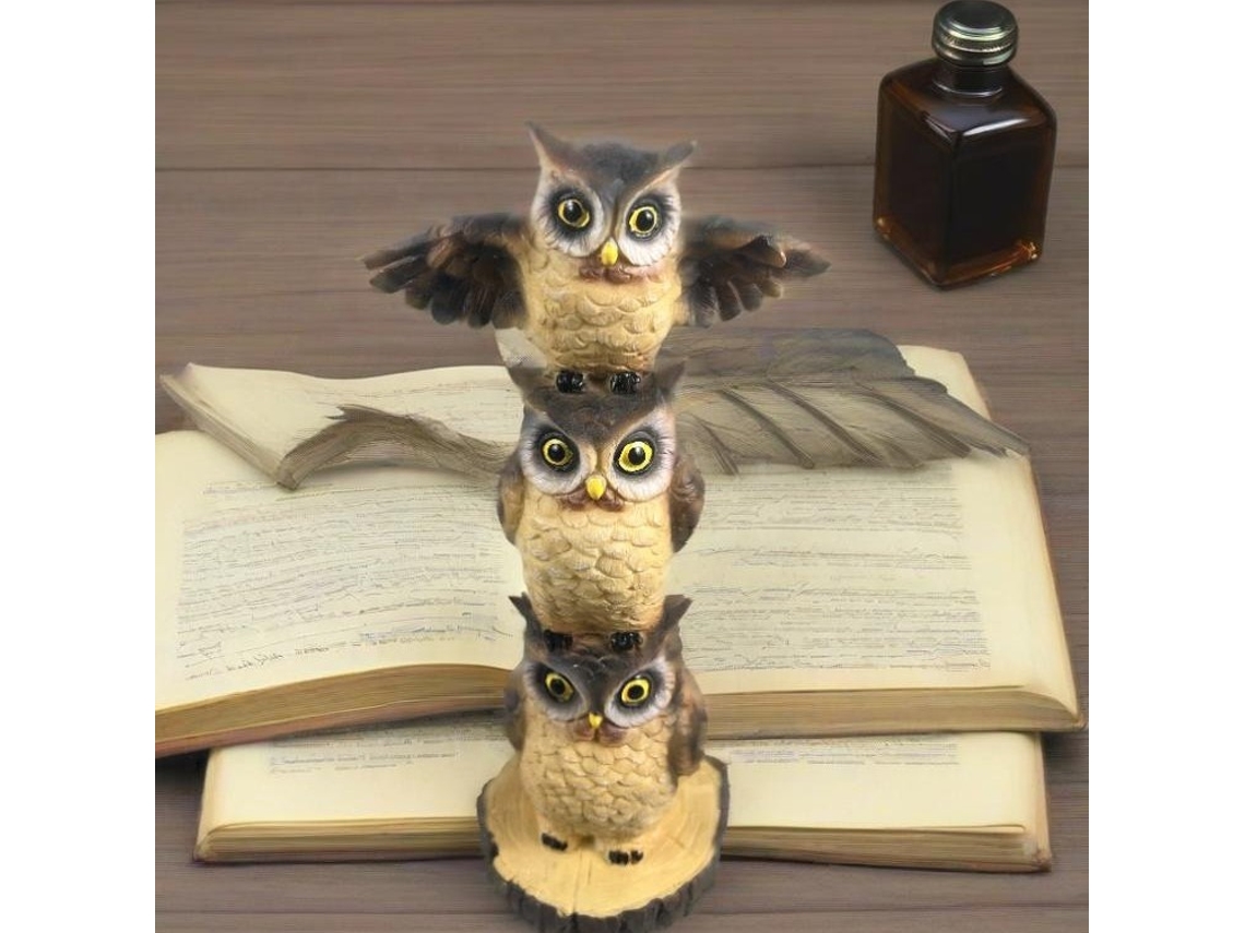Figura de búho hecha a mano para decoración del hogar, pasillo y sala de estar.