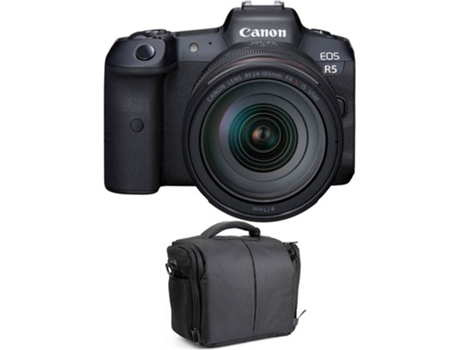 Kit Cámara Mirrorless, Objectivo y Bolsa CANON EOS R5 (45 MP - Sensor: Full Frame - ISO: 100 a 51200)