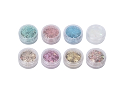 Rebe-8 Cajas/Juego de diamantes de imitación para decoración de uñas, accesorios de manicura con purpurina