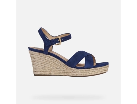 Sandalias de Tacón Ajustável de Mujer GEOX Piel Azul (38)
