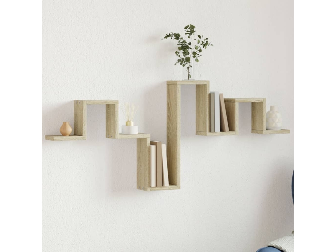Estante Pared | Estante Flotante | Estantería Pared Madera Ingeniería Roble Sonoma 104,5x10x43 Cm