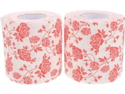 Papel Higiénico Decorativo Flores Rosas 2 Unidades Pulpa Madera Gruesa Suave Decoración Baños Fiestas