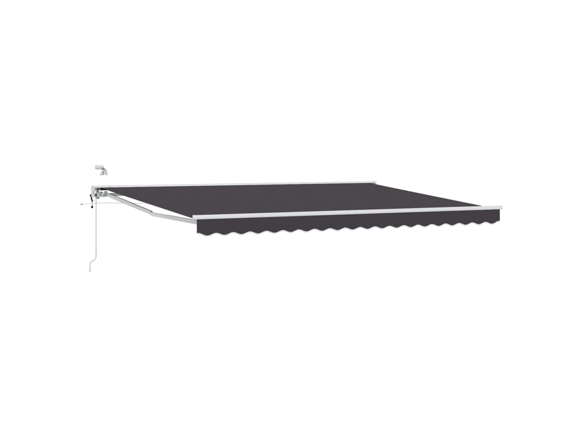 Vidaxl Toldo Retráctil Eléctrico Antracita Y Blanco 4 X 2 M
