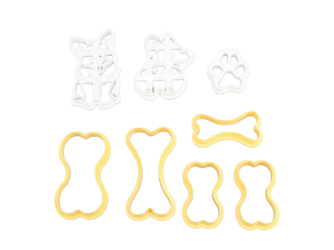 2026 set de 8 Moldes de Biscoitos para Cães com Desenhos Cartoons de Plástico Diy para Fazer Petiscos Caseiros