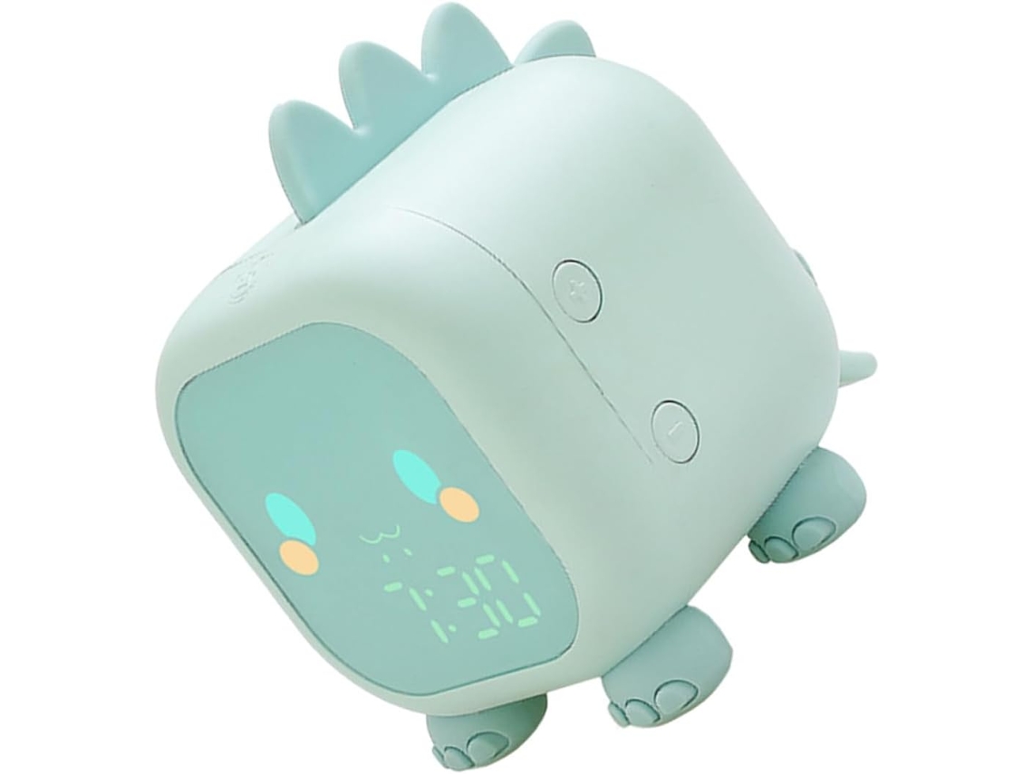Reloj Despertador Digital Para Niños Y Niñas, Reloj De Mesa Led, Plástico Verde, Función De Repetición De Alarma, Luz Nocturna.