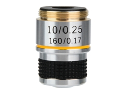 Lente Objetivo Acromática 10x Para Microscopio Biológico 160/0.17 Con Material De Aleación De Aluminio Y Óptica De Alta Calidad.