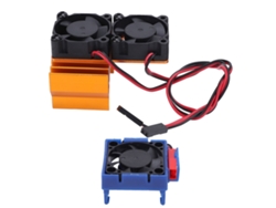 Conjunto De Ventilador Esc Doble Y Motor De Aluminio Y Plástico Para Slash Stampede Rustler Hoss 4x4 Velineon Vxl 3s 5v Gold
