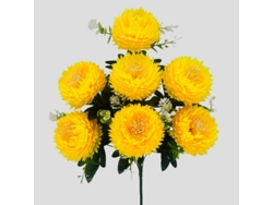Plantas Artificiales, Adorno Decorativo De Flores De Loto De Nieve - Amarillo