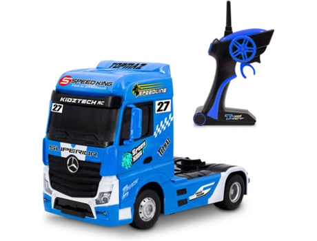 Coche KIDZTECH 1/26 R/C Mercedez-Benz Actros 2.4GHz Azul 23 cm (Edad Mínima: 6 Años - 49 x 41 x 25 cm)