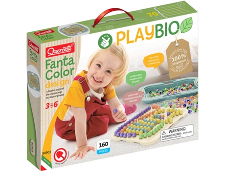 Juego Educativo QUERCETTI Play Bio & Wood Diseño Fantacolor 160 pz (Edad Mínima: 3 Años - 36 x 27,5 x 6 cm)
