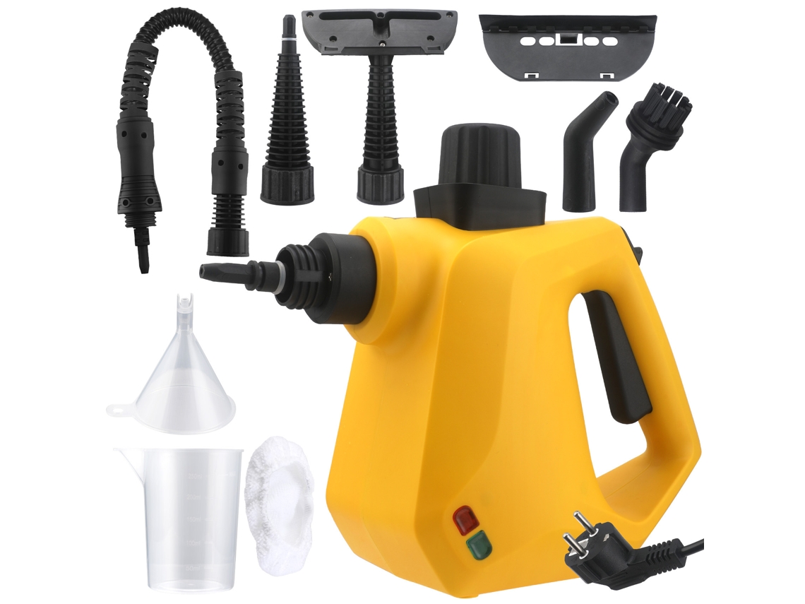 Limpiador A Vapor 1000w Para Todo Con 10 Accesorios - Presión De Vapor 3 Bar (amarillo) Chrui