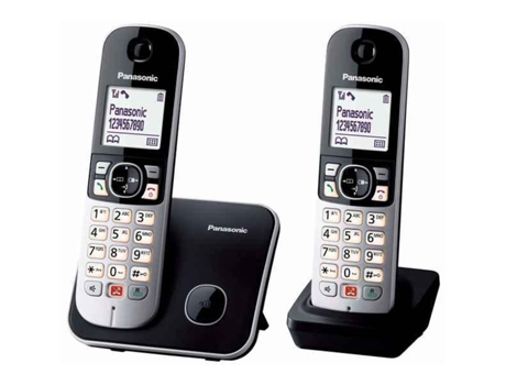 Teléfono Fijo PANASONIC KX-TG6852SPB Dúo Negro