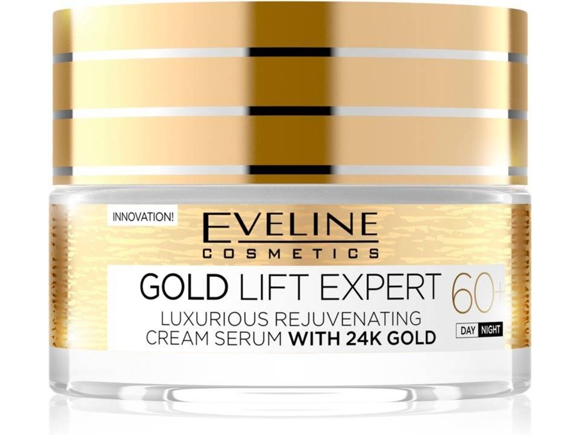 Crema Facial EVELINE COSMETICS Gold Lift Expert Day And Night Cream 60+ With Rejuvenating Effect (50ml)