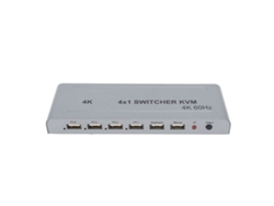 Conmutador Kvm (puerto 4 4k60hz Pantalla Múltiple De 4 Pantallas)