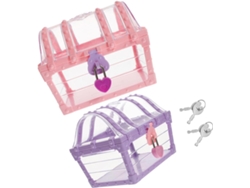 Caja De Almacenamiento De Plástico De 2 Piezas, Pequeña Caja De Joyería, Caja Sorpresa Para Niños