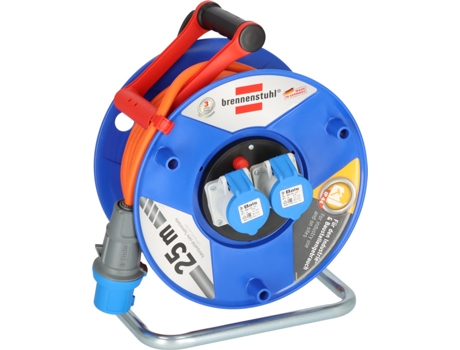 BRENNENSTUHL-1182760100-Enrollacables Garant® Ip44 H07Rn-F 3G2,5 Con Tomas Cee De 3 Polos (25 M)