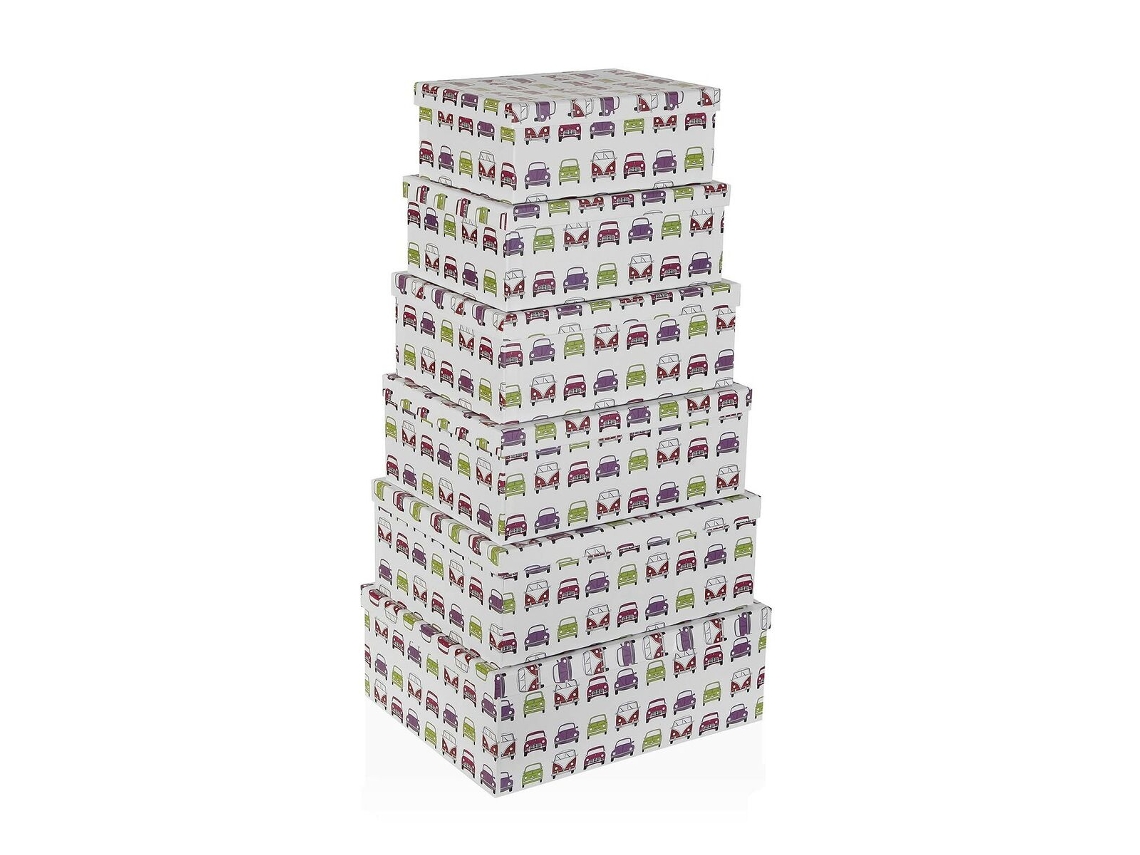 Set de Cajas Organizadoras Apilables VERSA Coches