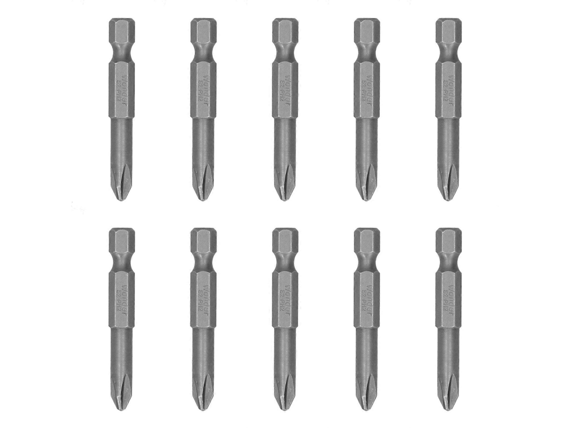 10 piezas de destornillador de repuesto con puntas Phillips magnéticas S1/4 6 mm