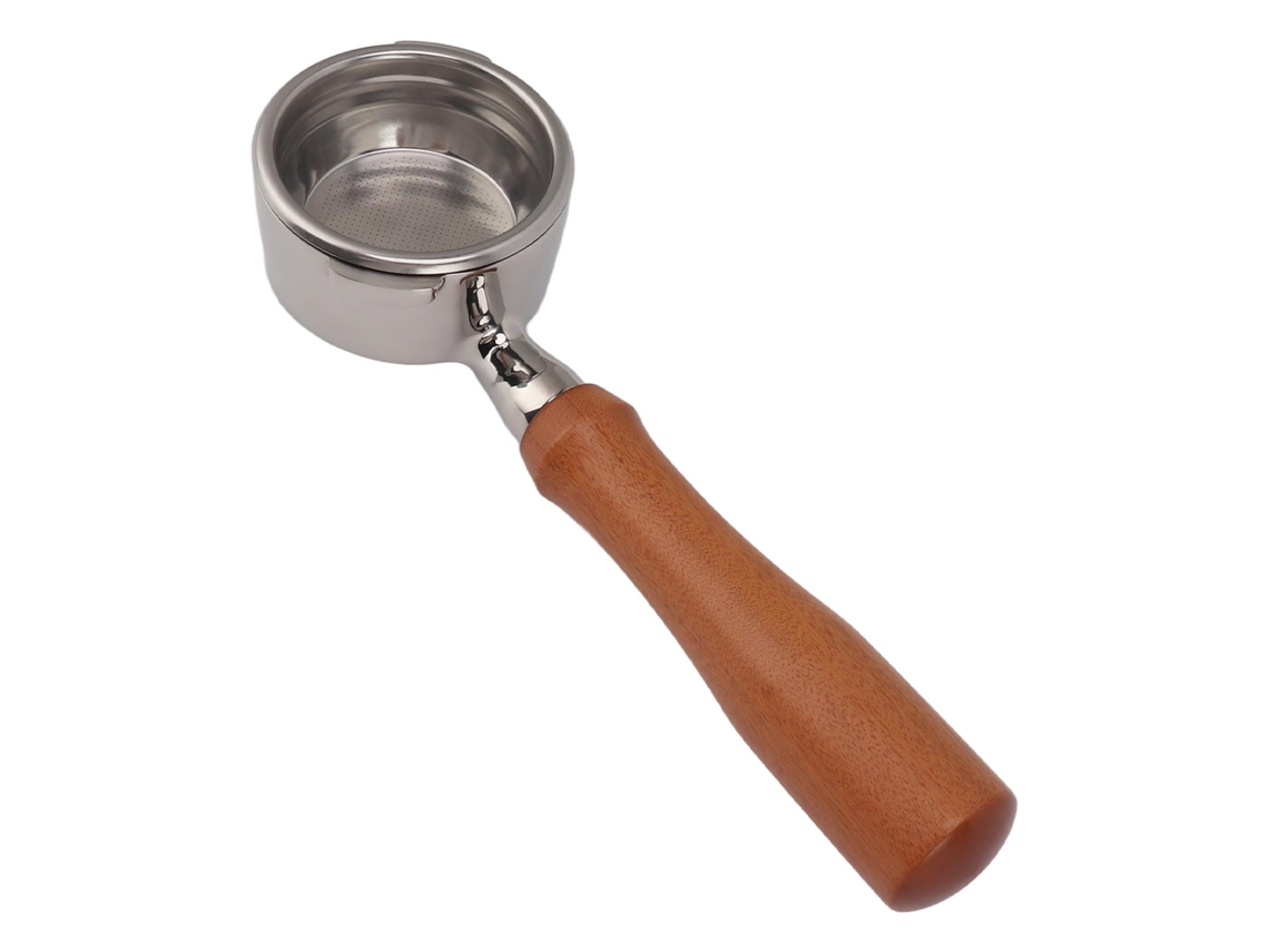 Portafiltro Sin Fondo De 58 Mm Con Mango De Madera Maciza Para Cafetera Eléctrica Gaggia Baby Classic