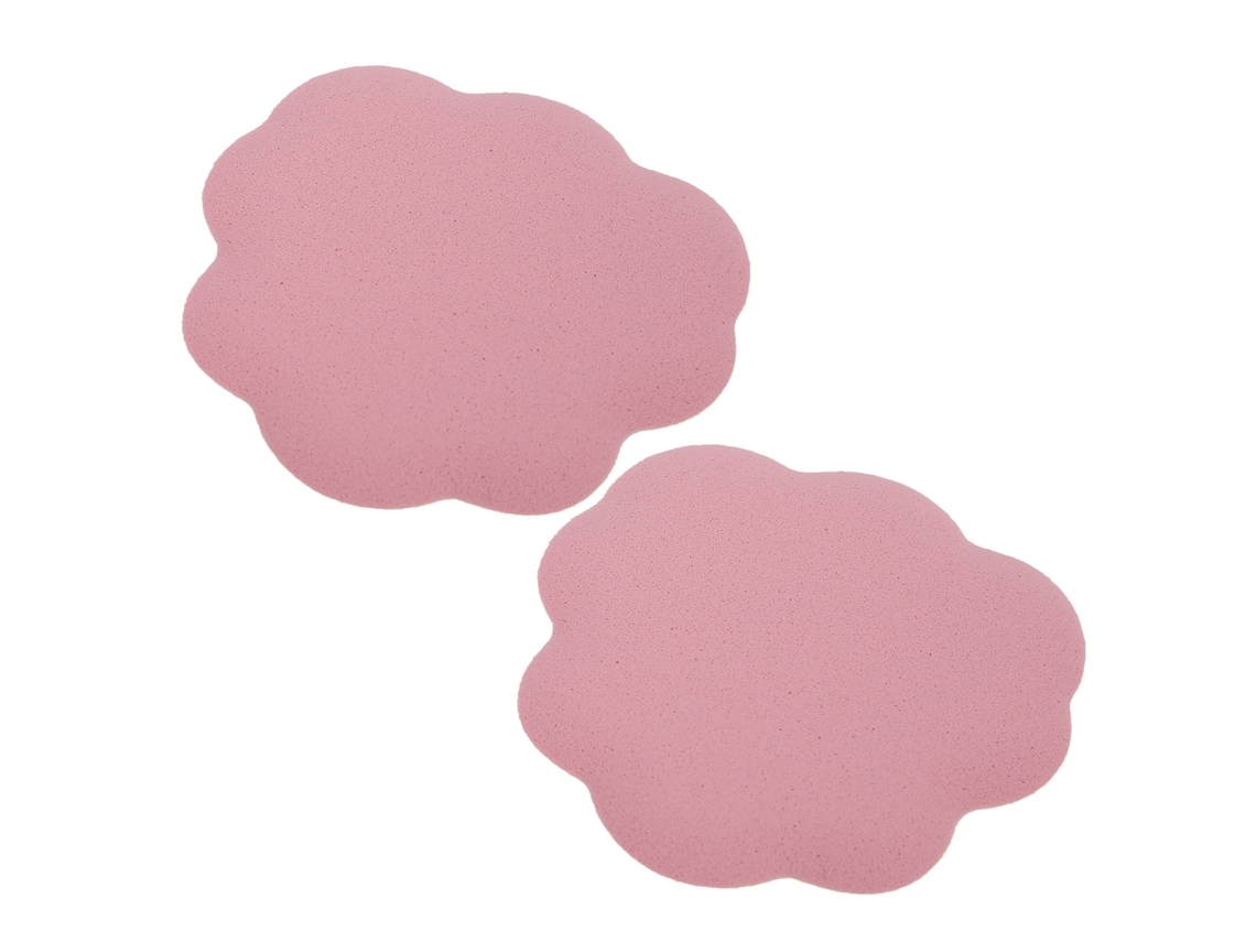 Plantillas acolchadas rosas para los dedos, ideales para usar con tacones altos.