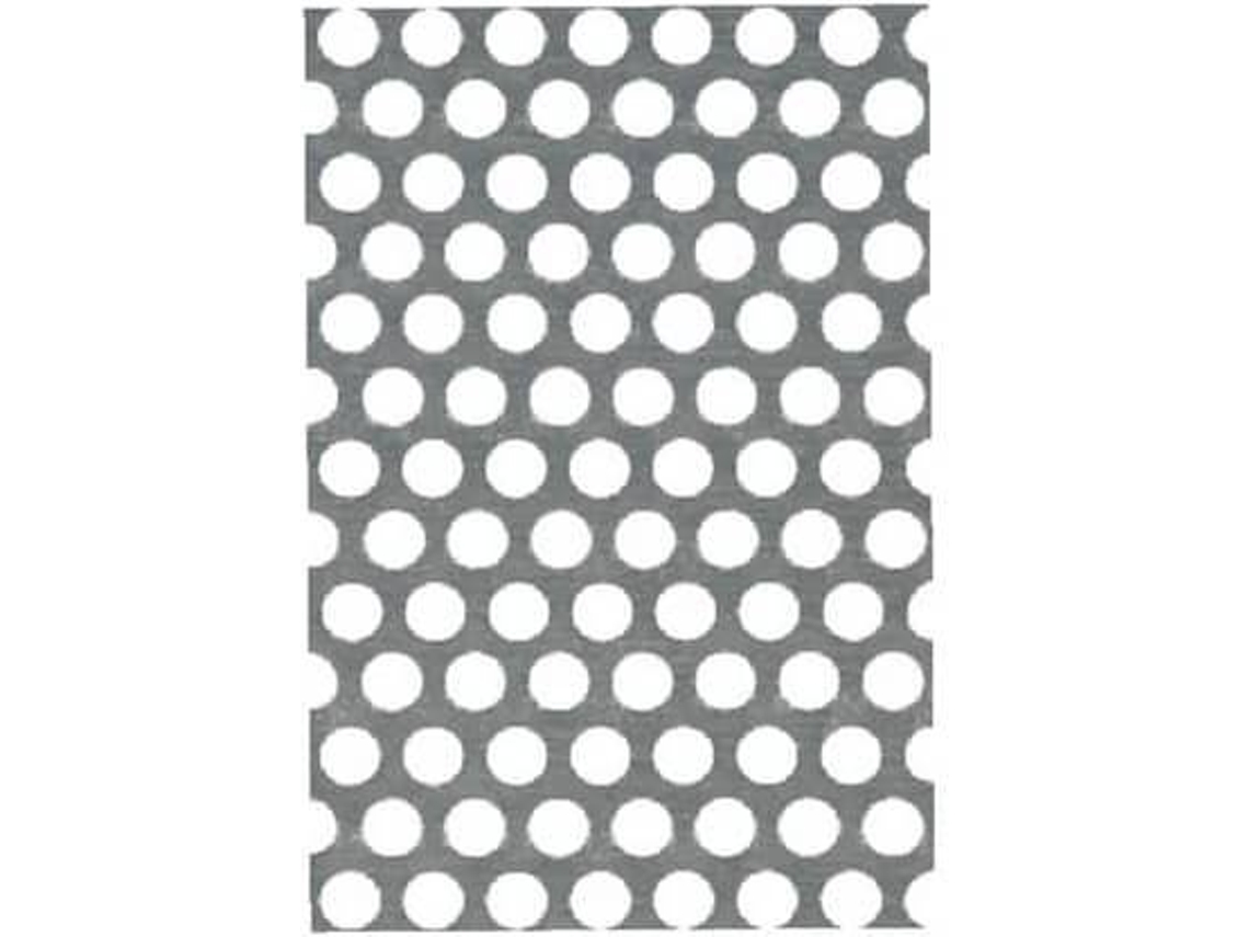Chapa aluminio perfurada redonda 200 x 1000 x 0,8 - 468200