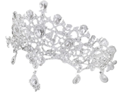 Tiara Feminina Com Coroa E Strass Para Casamento, Formatura E Apresentações.