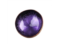 Vaso Decorativo De Coco Glc Morado - Ideal Para Decoración Y Almacenamiento De Objetos Pequeños