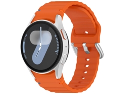 Correa de silicona para Samsung Galaxy Watch 7 con textura ondulada y hebilla plateada CSYY (40/44 mm)