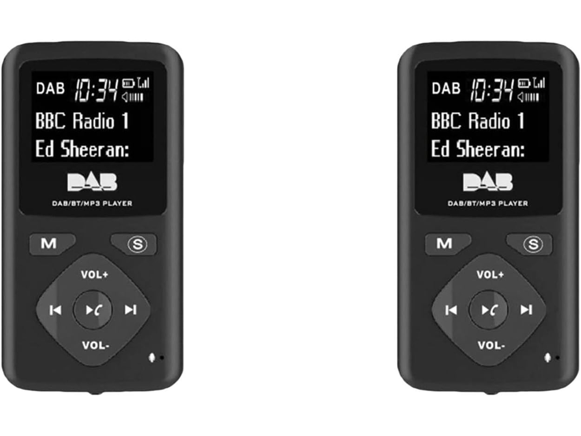 2 Radios Portátiles Fm/digitales Bluetooth, Reproductores Mp3 De Bolsillo Fm Personales, Micro-usb Para
