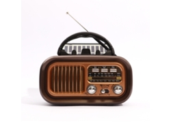JILLIOPER Radio vintage con altavoz AM/FM de estilo retro, tecnología de onda corta y Bluetooth, radio portátil con energía solar y múltiples opciones de reprod