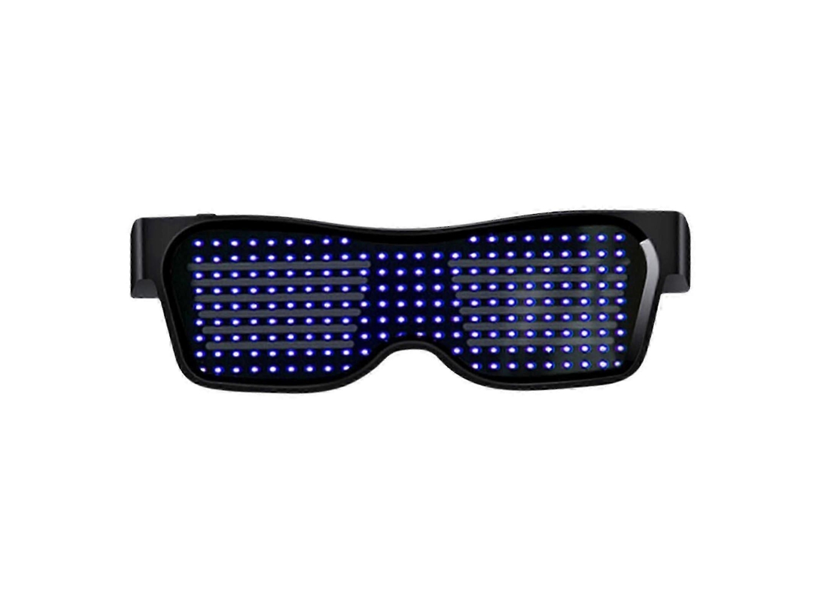 Gafas LED con Bluetooth y decoraciones navideñas de temporada, gafas inteligentes iluminadas conectadas a la aplicación Bluetooth, LED dinámico personalizado de píxeles, recargables por USB.