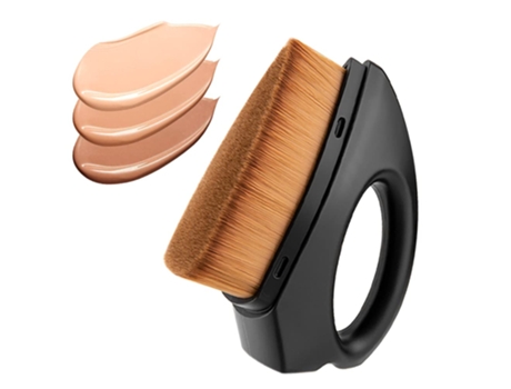 Brocha Kabuki Para Base Impecable, Brocha De Maquillaje Grande Para Mezclar Base En Polvo De Crema Líquida Con Estuche Portátil ZMDECQNA