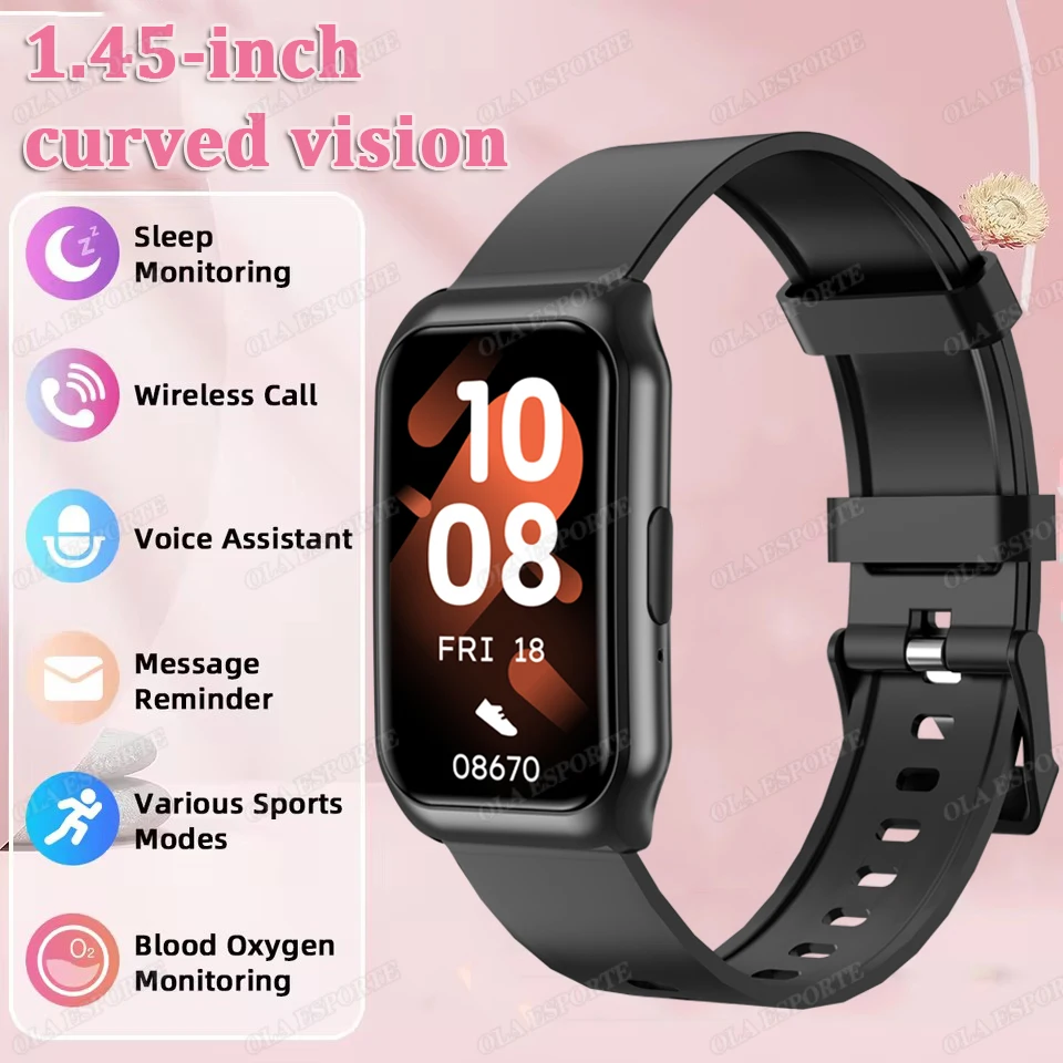 Reloj Inteligente (negro), Monitor De Actividad Física, Monitorización Del Sueño, Resistente Al Agua.