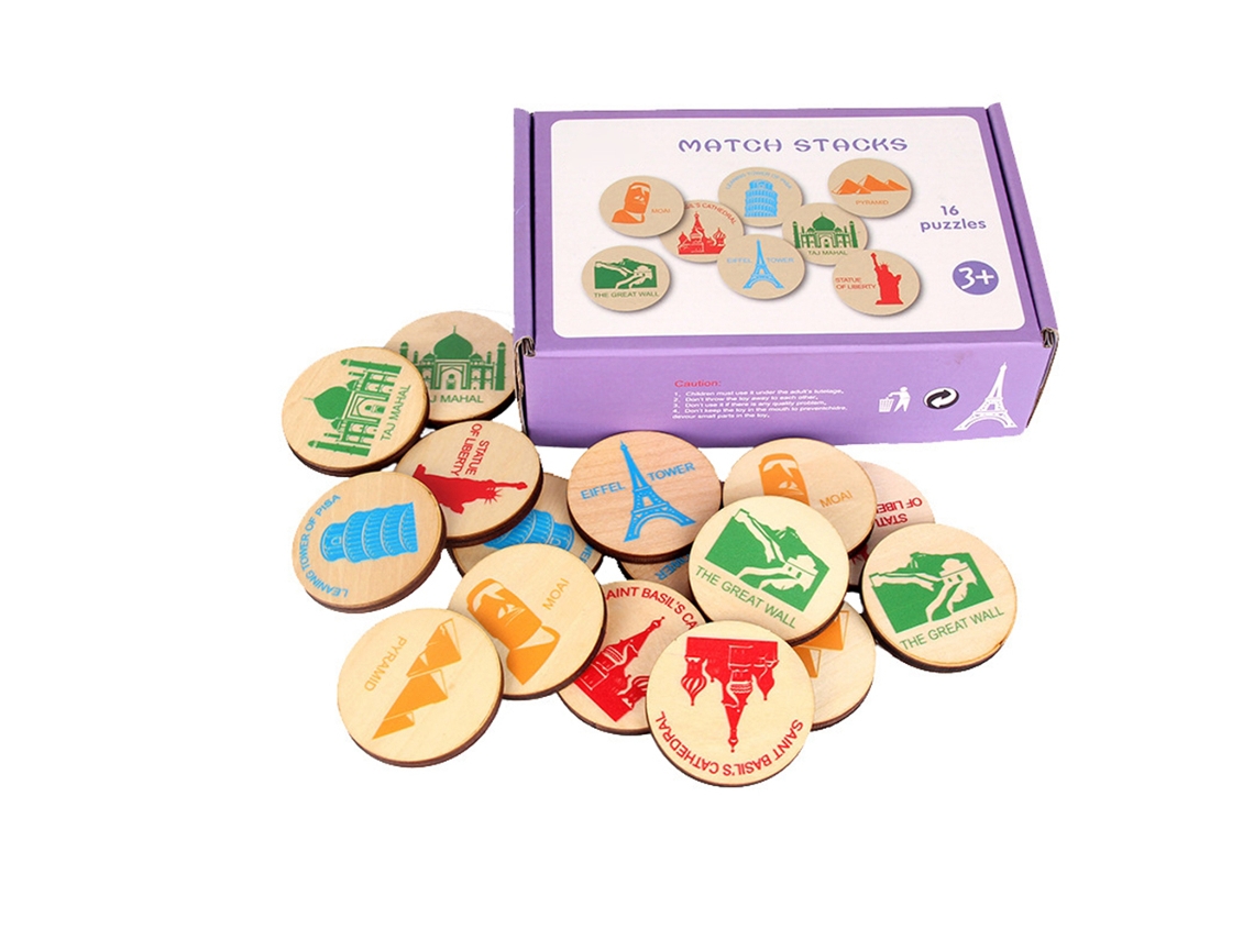 Vlola-juego De Memoria De Madera Para Niños Con Emparejamiento Y Construcción Juguete Interactivo Educativo