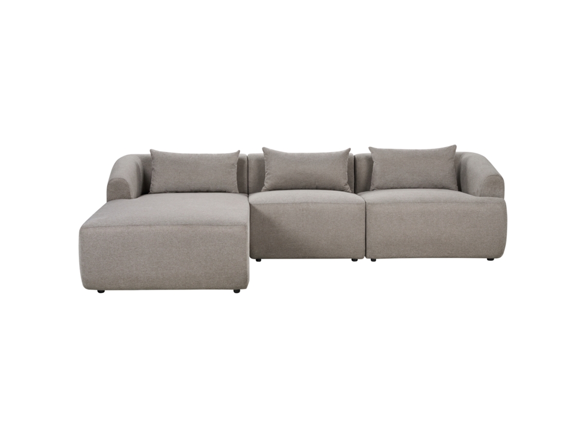 Sofá esquinero BELIANI Svansele de Poliéster Beige 278x174x72