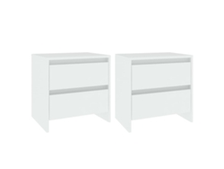 Mesitas de noche de 2 piezas de madera blanca de MAISON EXCLUSIVE