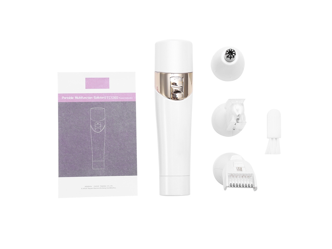 Depilador Eléctrico Multifuncional 4 En 1 Para Mujer Painless Para Cejas Y Pelo Nasal