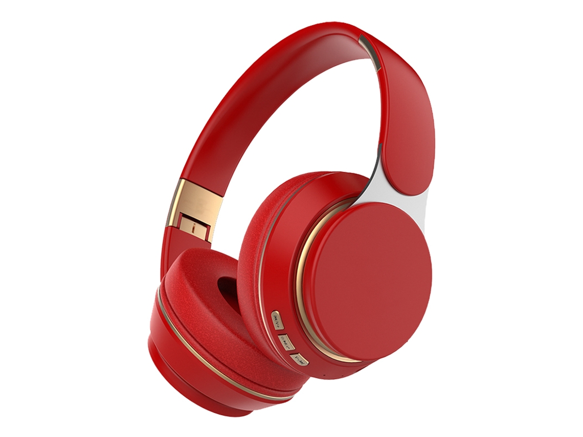Auriculares Estéreo Para Juegos (rojos), Compatibles Con Bluetooth + Tarjeta Tf + Interfaz Aux De 3,5 Mm
