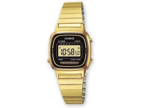 Reloj Digital CASIO Vintage Mujer (Acero y Resina - Dorado)