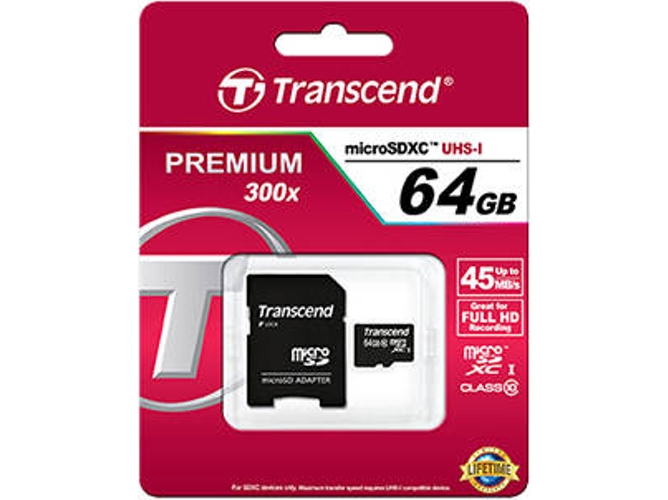 Tarjeta de Memoria TRANSCEND TS64GUSDXC10