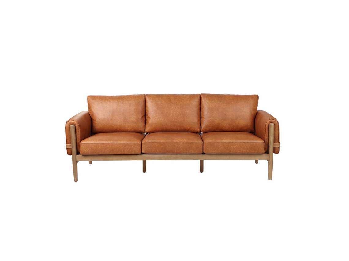 Sofa Fresno Pu Marron 220x80x82cm