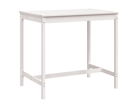 Mesa De Jardín VIDAXL Blanco Madera (121x82.5x110 cm)