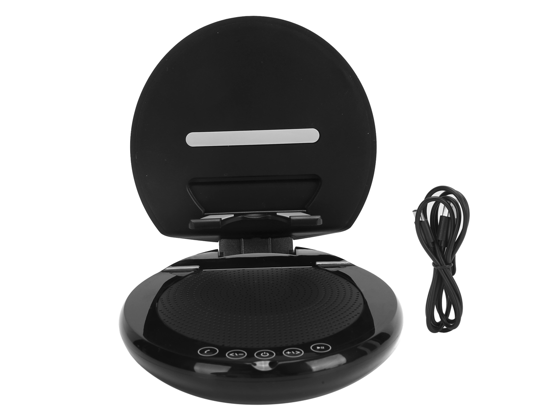 Soporte Para Teléfono Con Altavoz Estéreo Inalámbrico Portátil Bluetooth 5.0 - Negro