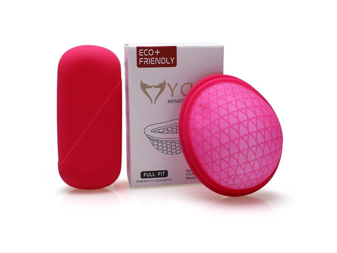 Conjunto De Copa Menstrual Reutilizable Con Estuche De Almacenamiento, Copa Menstrual De Silicona Flexible