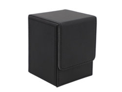 2026-caja Magnética De Tarjetas De Cuero Pu Resistente A Rasguños Para Almacenar 100 Cartas De Juego Vertical Negra