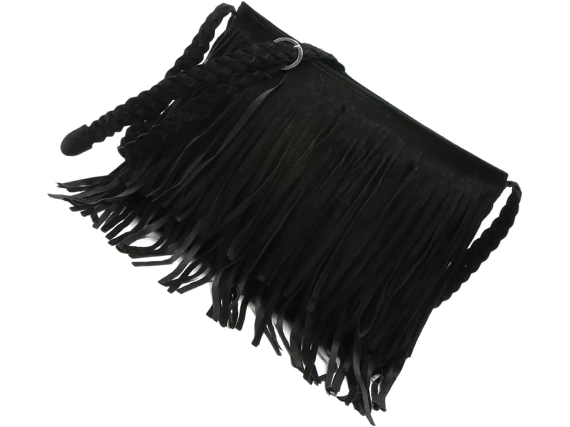 Bolsa De Ombro Feminina Chique Com Franjas, Elegante Bolsa Transversal Com Borlas, Estilo Retrô.