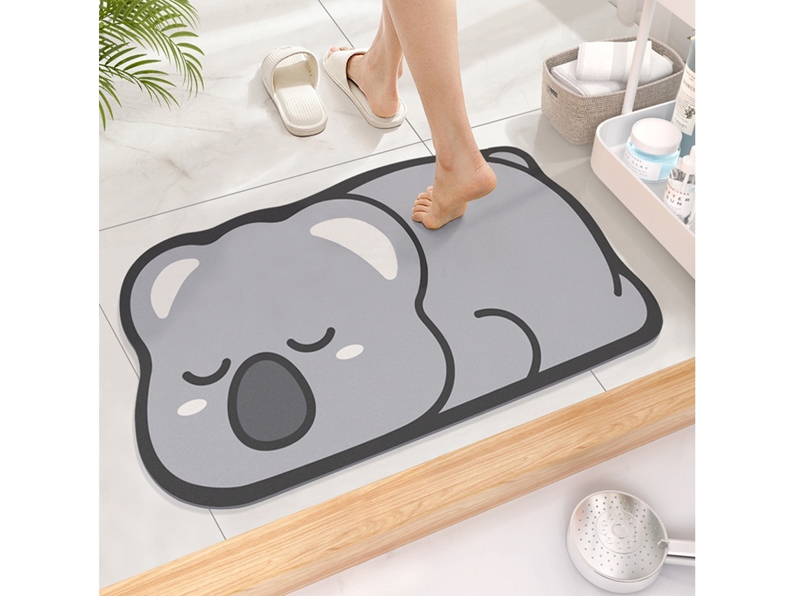 Alfombrilla De Baño De Tierra De Diatomeas Con Dibujos Animados, Antideslizante Y Súper Absorbente, De Secado Rápido.