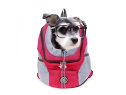 2026-mochila Transportadora Para Mascotas Aireada Bolsa De Viaje Para Perros Pequeños Imh 30x34x16 Cm Ross Red