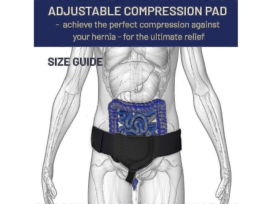 Cinturón De Hernia Para Adultos Com Algodão Removível Para Suporte Inguinal E Alívio Da Dor Na Recuperação, Tamanho Universal, Branco
