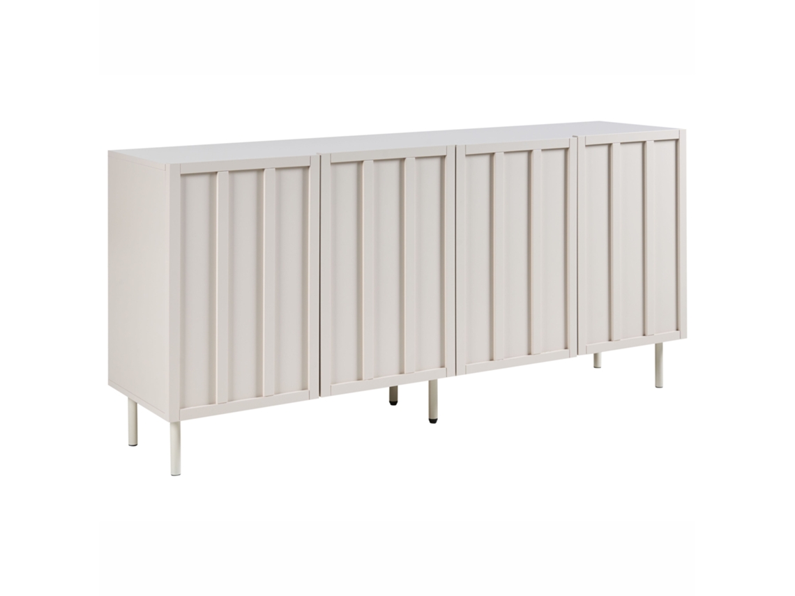 Beliani Clunes Mueble MDF, Crema, 160x38x75